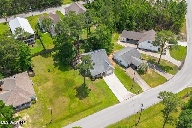 aerial view of residential area