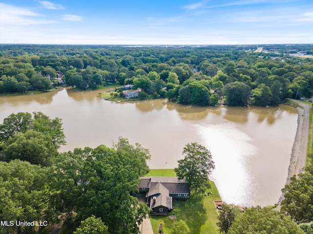 7300 W Shahkoka Dr, Olive Branch, MS 38654 - view of subject property featuring a large body of water and a heavily wooded area