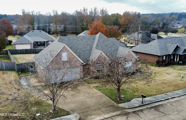 birds eye view of property