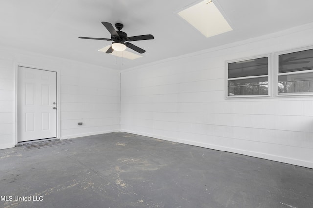 spare room featuring concrete floors