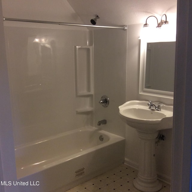 bathroom featuring bathtub / shower combination