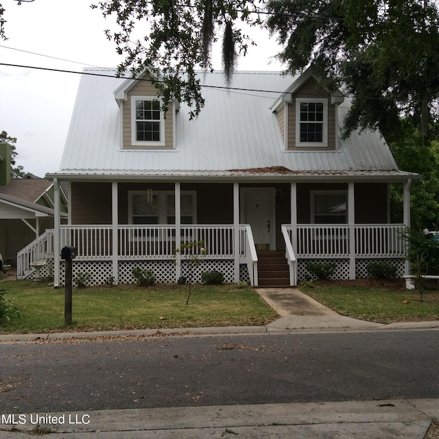 country-style home with covered porch