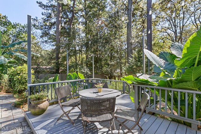 view of wooden deck