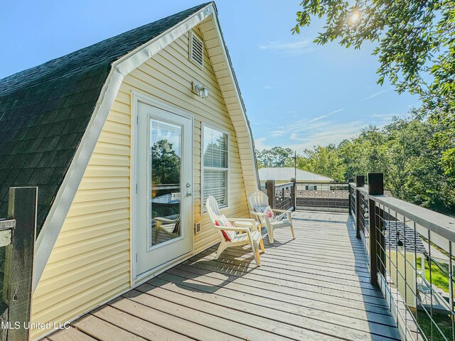 6085 Apache Dr, Kiln, MS 39556 - view of wooden terrace