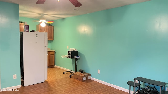 miscellaneous room featuring light hardwood / wood-style floors