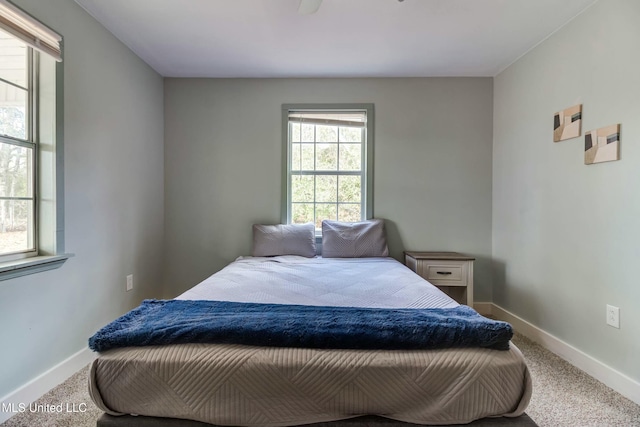 view of carpeted bedroom