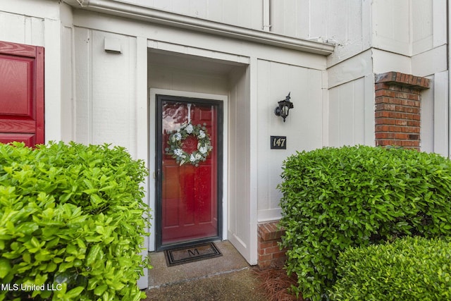 view of doorway to property