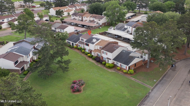 drone / aerial view with a residential view