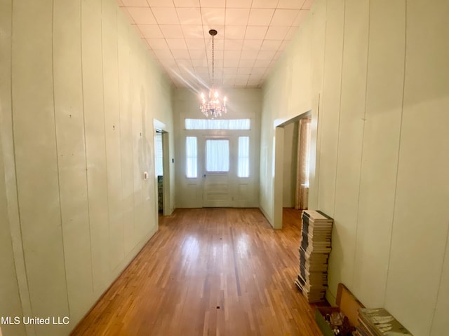 613 Georgetown St, Hazlehurst, MS 39083 - doorway featuring a chandelier and wood finished floors