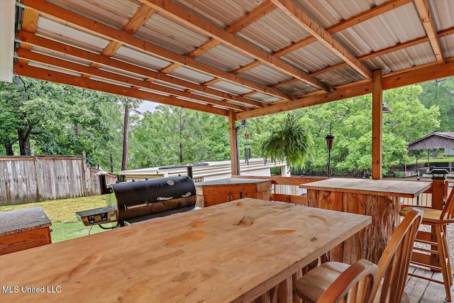 102 Holly Trl, Brandon, MS 39047 - deck with view of wooded area