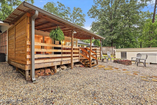 102 Holly Trl, Brandon, MS 39047 - exterior space with an outdoor fire pit