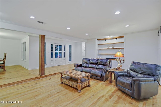 102 Holly Trl, Brandon, MS 39047 - living room featuring light wood-type flooring and recessed lighting
