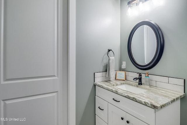 bathroom featuring vanity