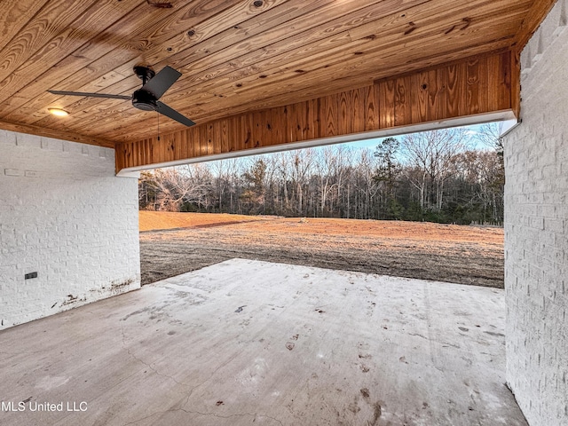 view of patio / terrace with ceiling fan