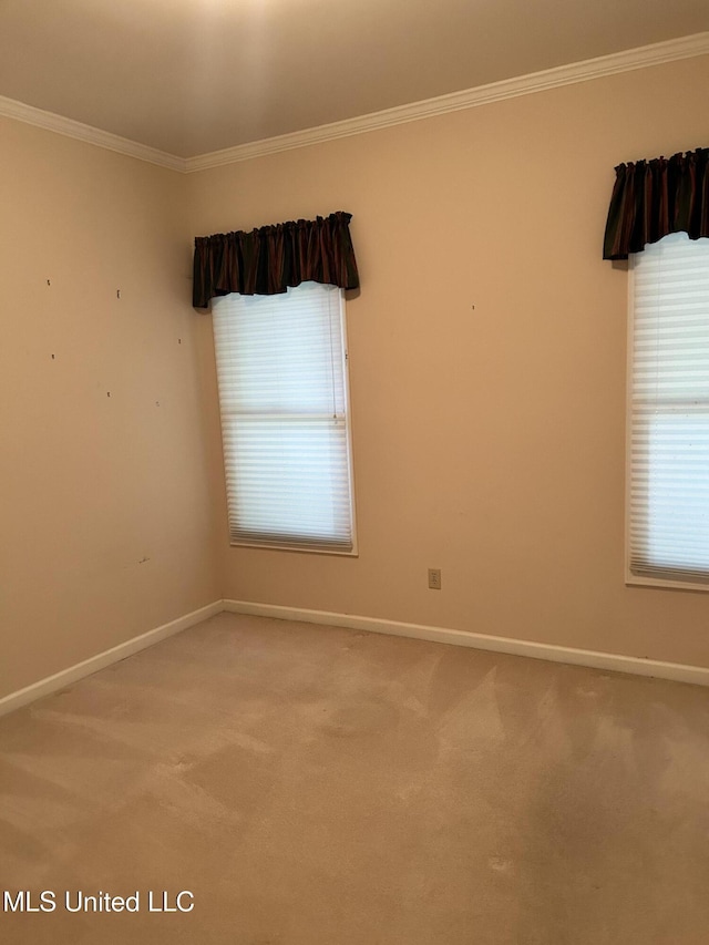 8136 Saddlebrook Cv, Olive Branch, MS 38654 - unfurnished room with ornamental molding and light carpet