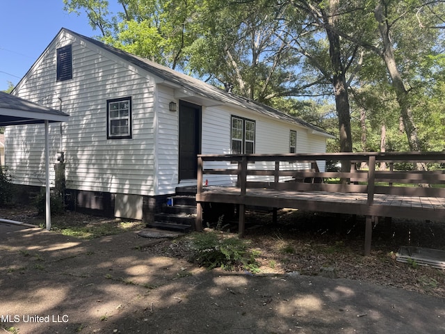 661 Robinhood Rd, Jackson, MS 39206 - rear view of property with a deck