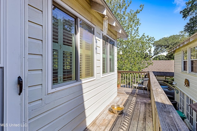 view of wooden terrace