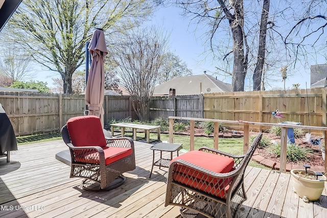 13061 Jordan Pl, Gulfport, MS 39503 - wooden deck with a fenced backyard