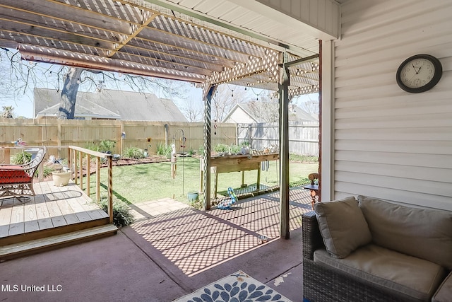 13061 Jordan Pl, Gulfport, MS 39503 - view of patio with a pergola and a deck