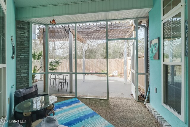 view of sunroom