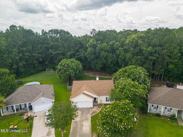 16383 Clearwater Cir, Gulfport, MS 39503 - view from above of property featuring a heavily wooded area