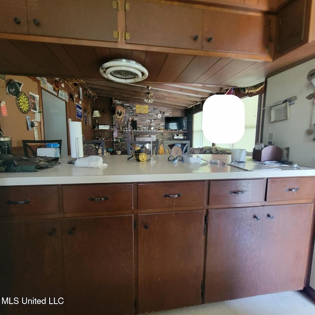 kitchen with light countertops