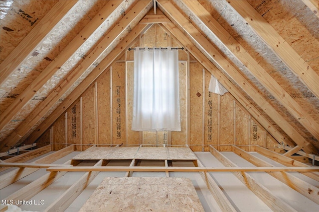 view of attic