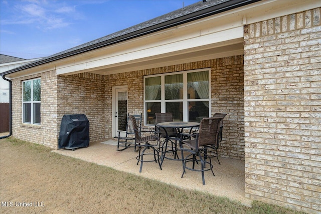 view of patio / terrace with area for grilling