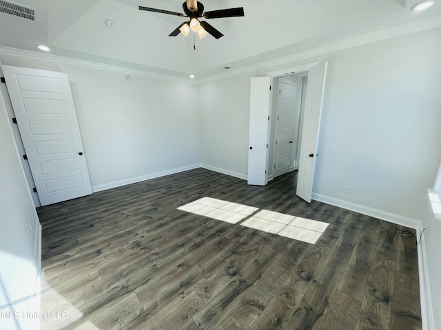 188 E Byhalia Creek Farms Rd, Byhalia, MS 38611 - unfurnished bedroom featuring wood finished floors, crown molding, recessed lighting, and baseboards