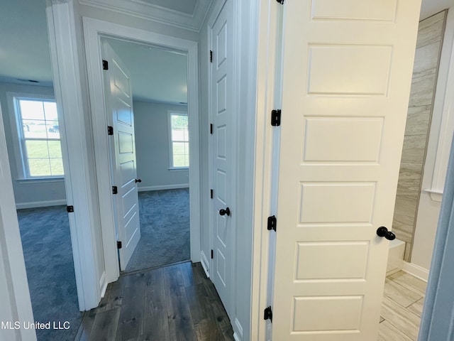 188 E Byhalia Creek Farms Rd, Byhalia, MS 38611 - hallway featuring baseboards and wood finished floors