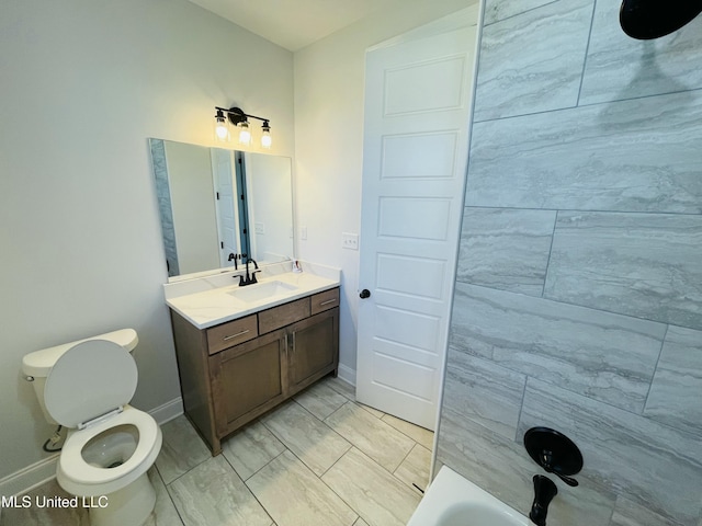 188 E Byhalia Creek Farms Rd, Byhalia, MS 38611 - full bathroom with baseboards, toilet, and vanity