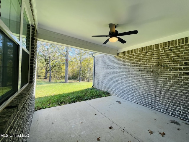 188 E Byhalia Creek Farms Rd, Byhalia, MS 38611 - view of patio / terrace featuring a ceiling fan
