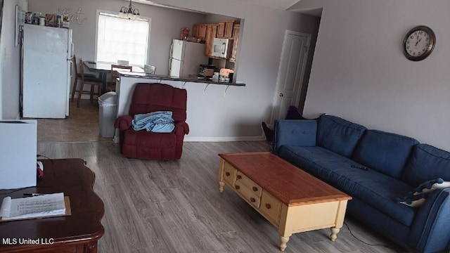 living room featuring hardwood / wood-style floors