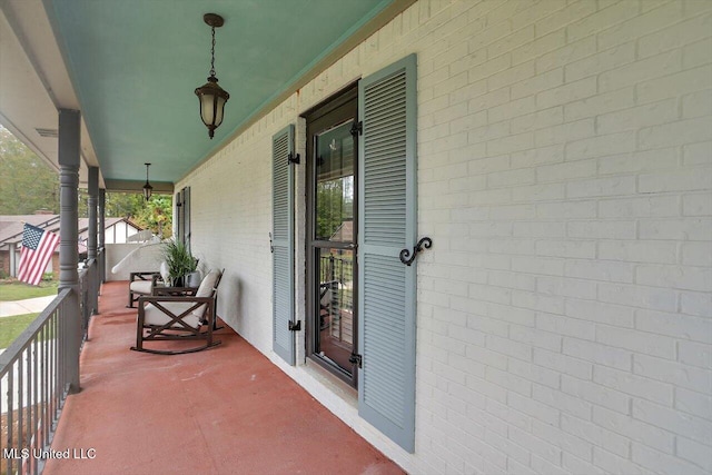 view of patio with covered porch