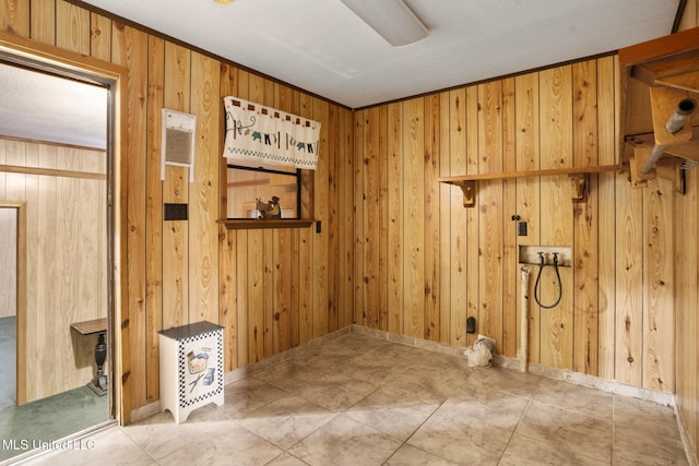 48 Brady Rd, Petal, MS 39465 - laundry area with wood walls