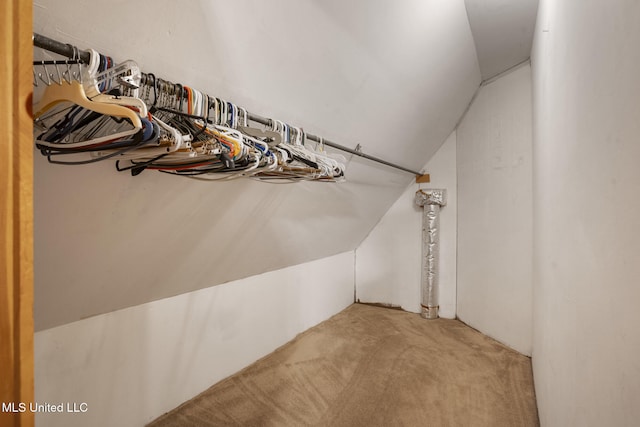 48 Brady Rd, Petal, MS 39465 - walk in closet with vaulted ceiling and light colored carpet