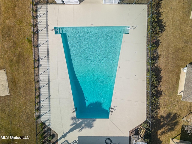 bird's eye view of a pool