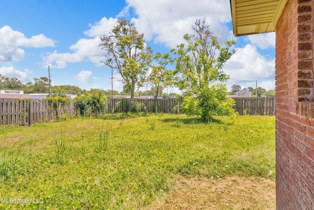 view of fenced backyard