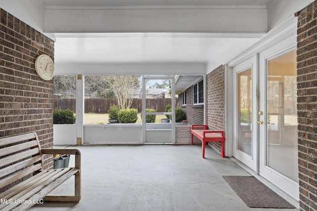 view of sunroom