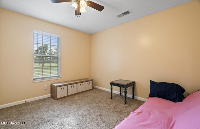 7669 Meadow Ridge Ln, Olive Branch, MS 38654 - bedroom with carpet floors, baseboards, and a ceiling fan