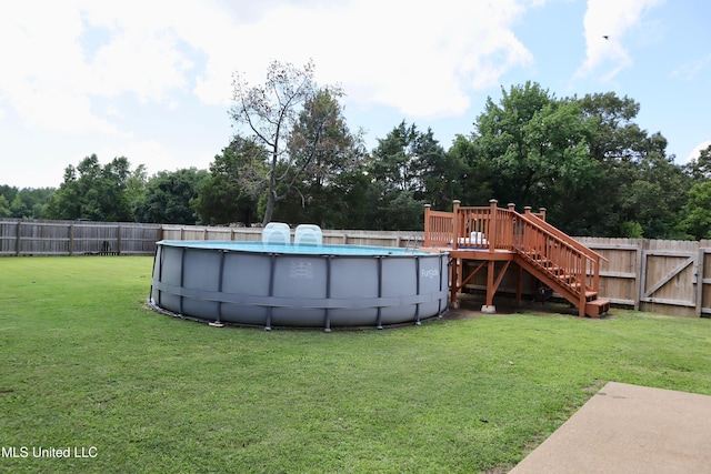 2440 E Church Rd, Southaven, MS 38671 - view of pool with a fenced backyard and view of scattered trees