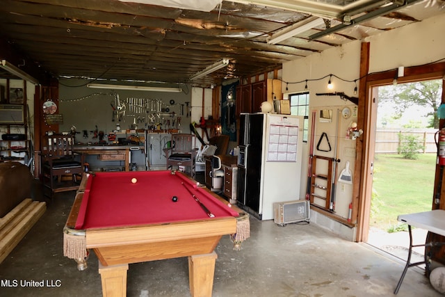 2440 E Church Rd, Southaven, MS 38671 - playroom with unfinished concrete flooring and pool table
