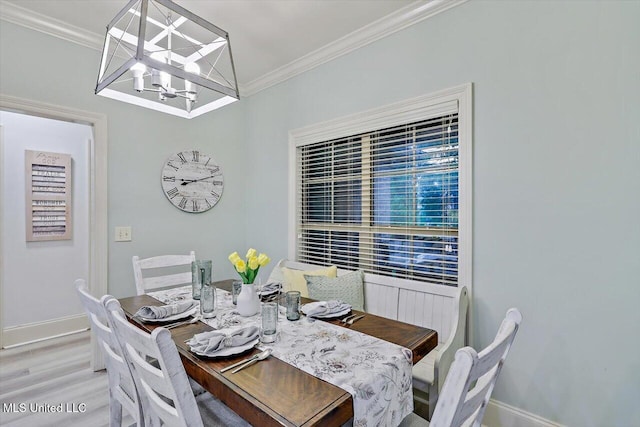 131 Stillhouse Creek Dr, Madison, MS 39110 - dining space featuring ornamental molding, baseboards, wood finished floors, and a chandelier