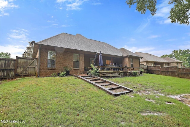 131 Stillhouse Creek Dr, Madison, MS 39110 - rear view of house with brick siding and a gate