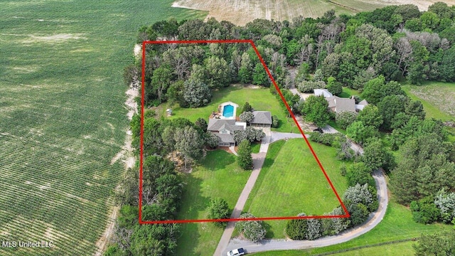 210 Planters Grv, Brandon, MS 39047 - aerial overview of property's location featuring property parcel outlined