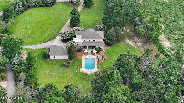 210 Planters Grv, Brandon, MS 39047 - aerial overview of property's location with a pool