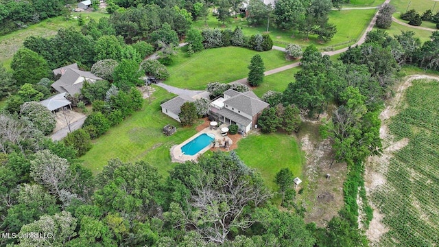 210 Planters Grv, Brandon, MS 39047 - aerial view of property and surrounding area featuring a pool area
