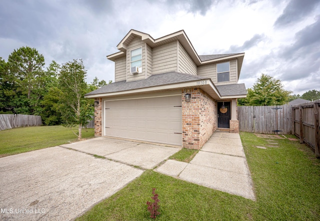 18108 Steamer Way, Gulfport, MS 39503 - view of front facade featuring brick siding, driveway, a garage, a shingled roof, and a gate