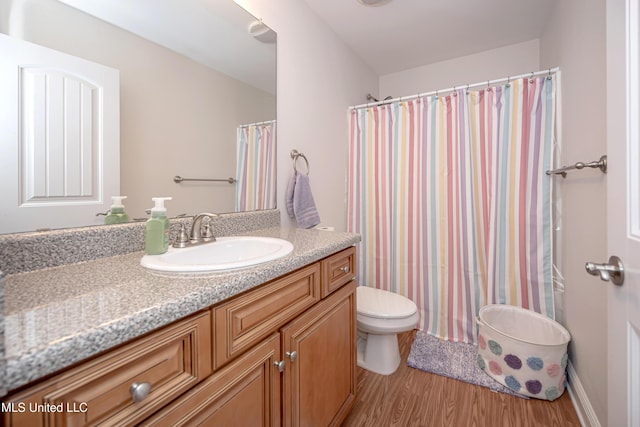 18108 Steamer Way, Gulfport, MS 39503 - bathroom featuring wood finished floors, vanity, and toilet