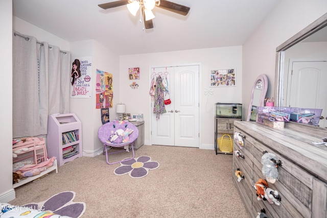 18108 Steamer Way, Gulfport, MS 39503 - game room with ceiling fan, carpet, and baseboards